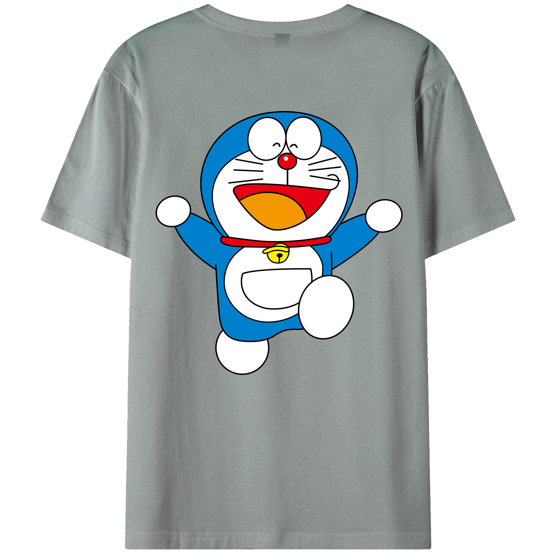 （画像用） ドラえもん Doraemon 綿100％ メンズ半袖Tシャツ（バックプリント） 通気性